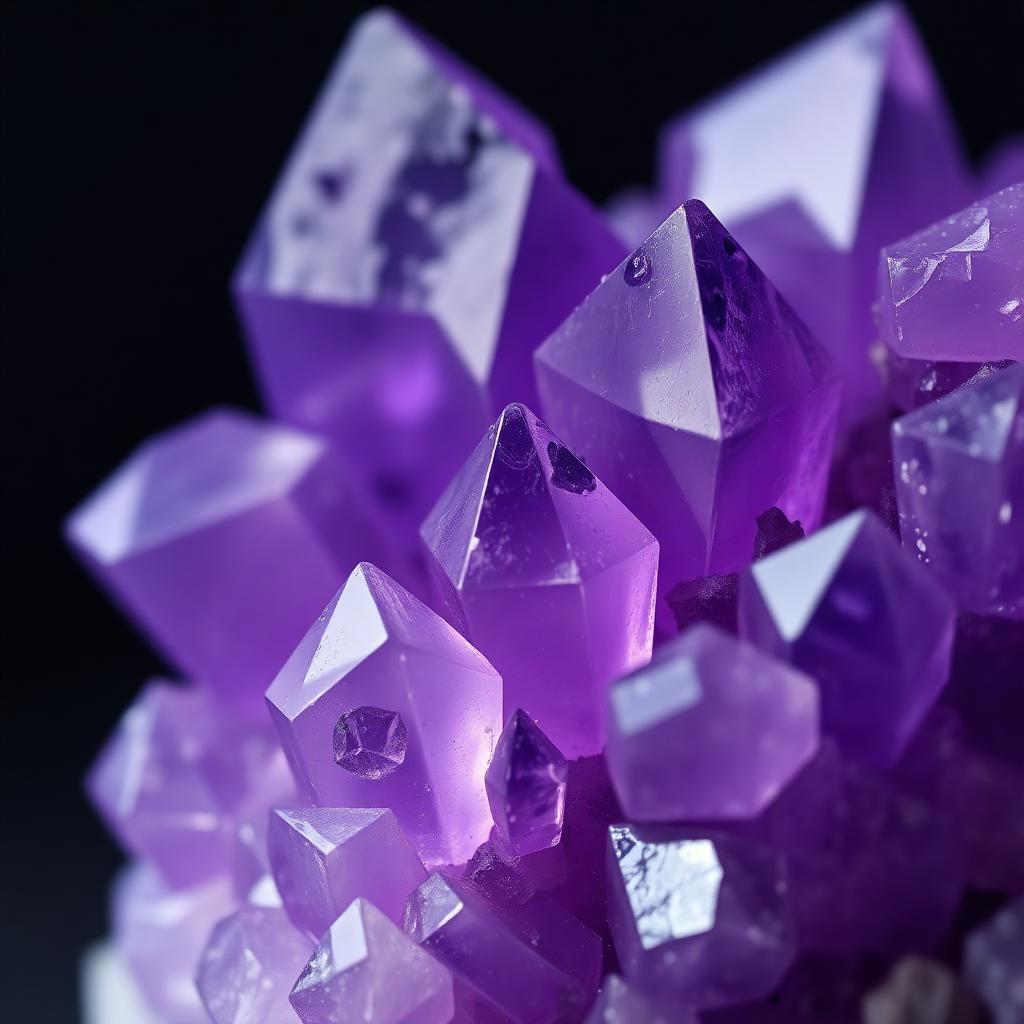 Cristaux d'améthyste aux nuances violettes