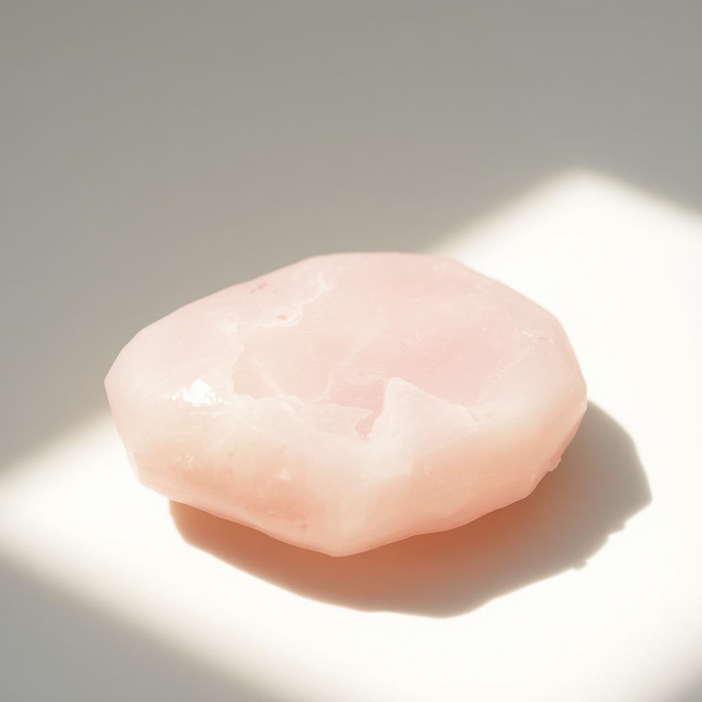 Pierre de quartz rose polie aux teintes douces